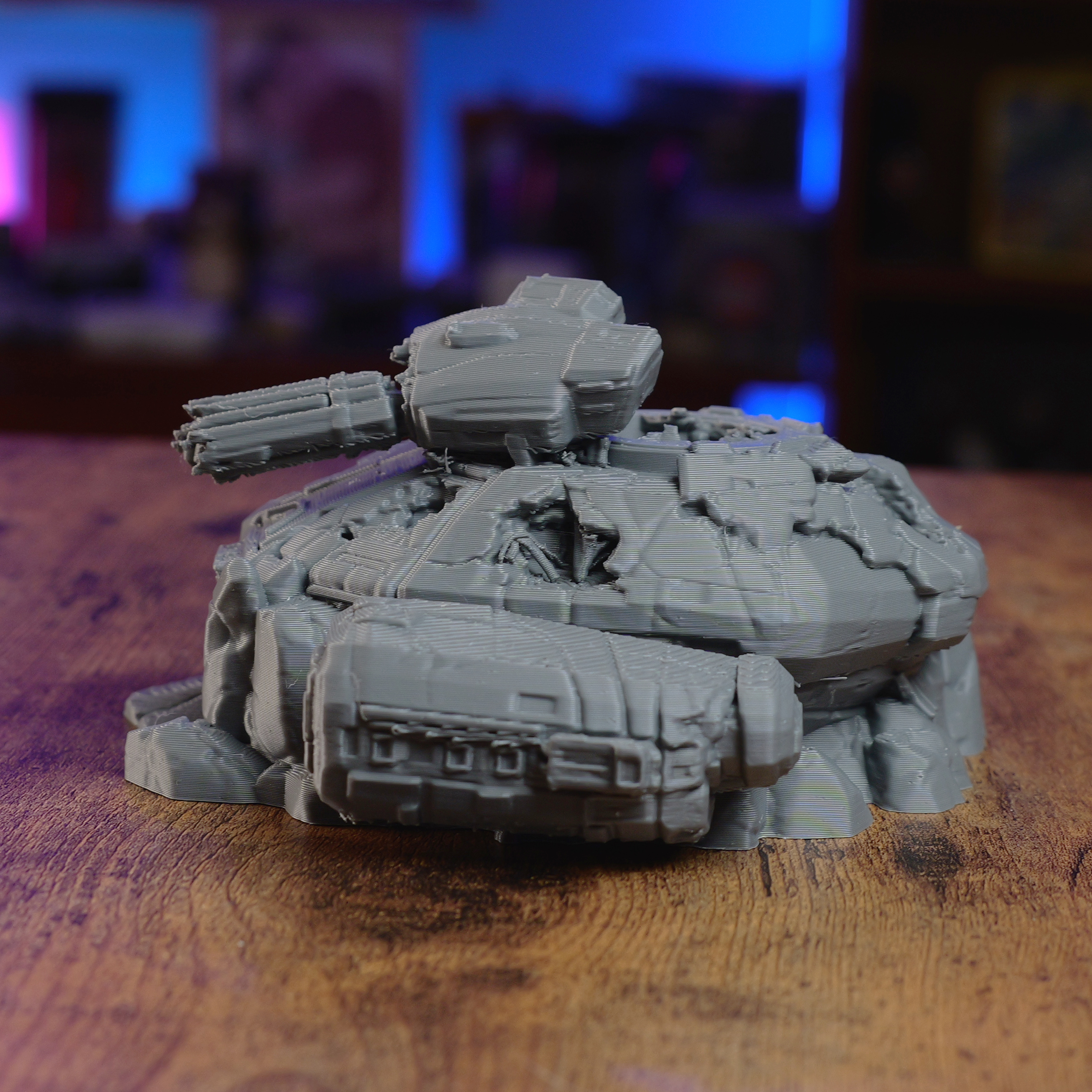 Actual unpainted Destroyed Hover Tank terrain